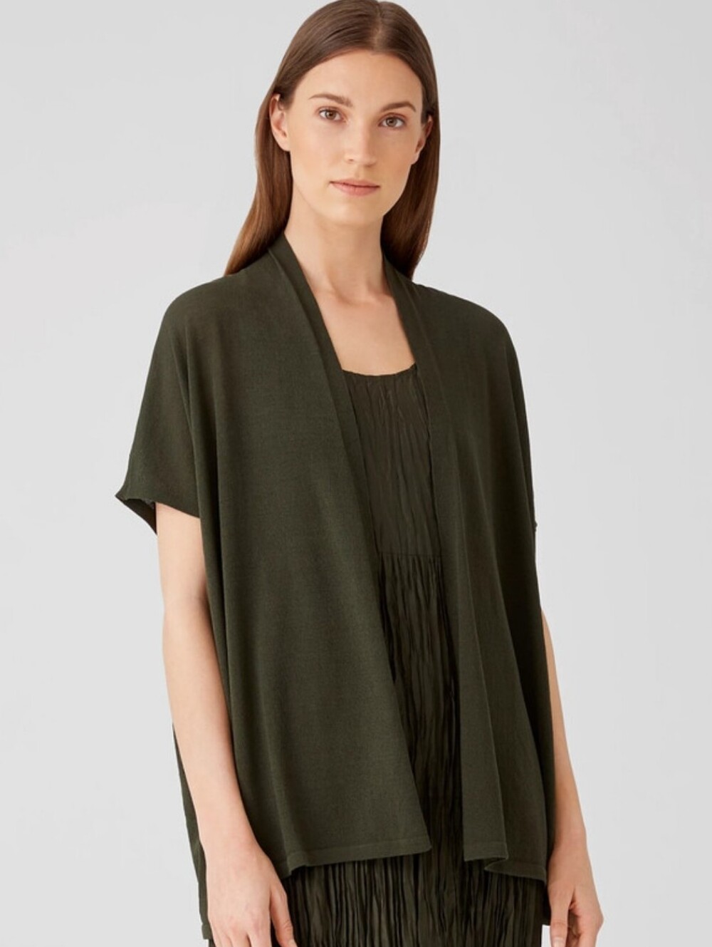 Eileen Fisher Gossamer 100% Organic Cotton Cardigan, Size Medium